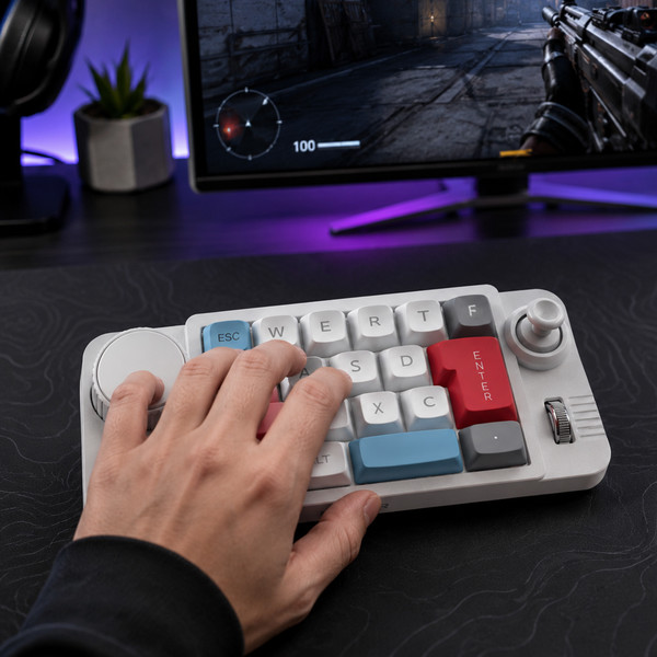 PC고수 MK22PRO 단축키 조약돌 매크로 노브 조이스틱 스트리밍 기계식 커스텀 키 패드 2