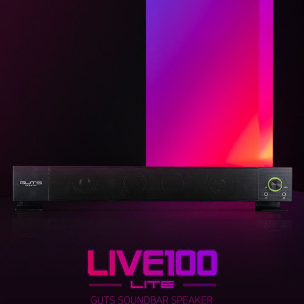 PC고수 라이브 100 LITE 컴퓨터스피커 PC사운드바 USB스피커 게이밍스피커 블랙 1