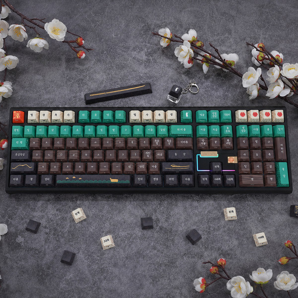 PC고수 HERO108 이순신 풀알루미늄 조약돌 한국 전통 문화 영웅 커스텀 기계식 키보드 1